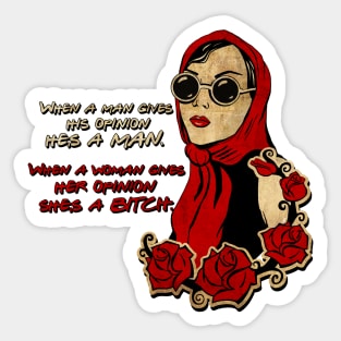 Woman's Opinion Sticker